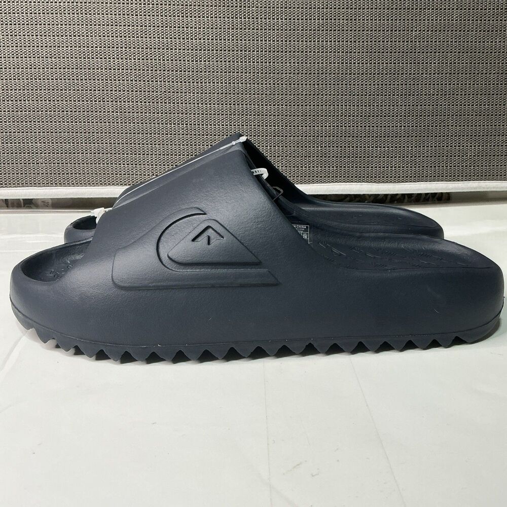 Quiksilver Men's Eva Size 11 Slides Navy Blue Cloudbreak Cloud Break Sandals NWT